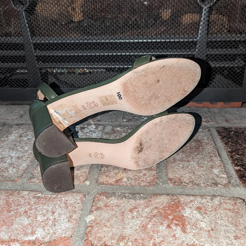 Tory Burch Cecile 55 mm Leather Sandal in Green size 10